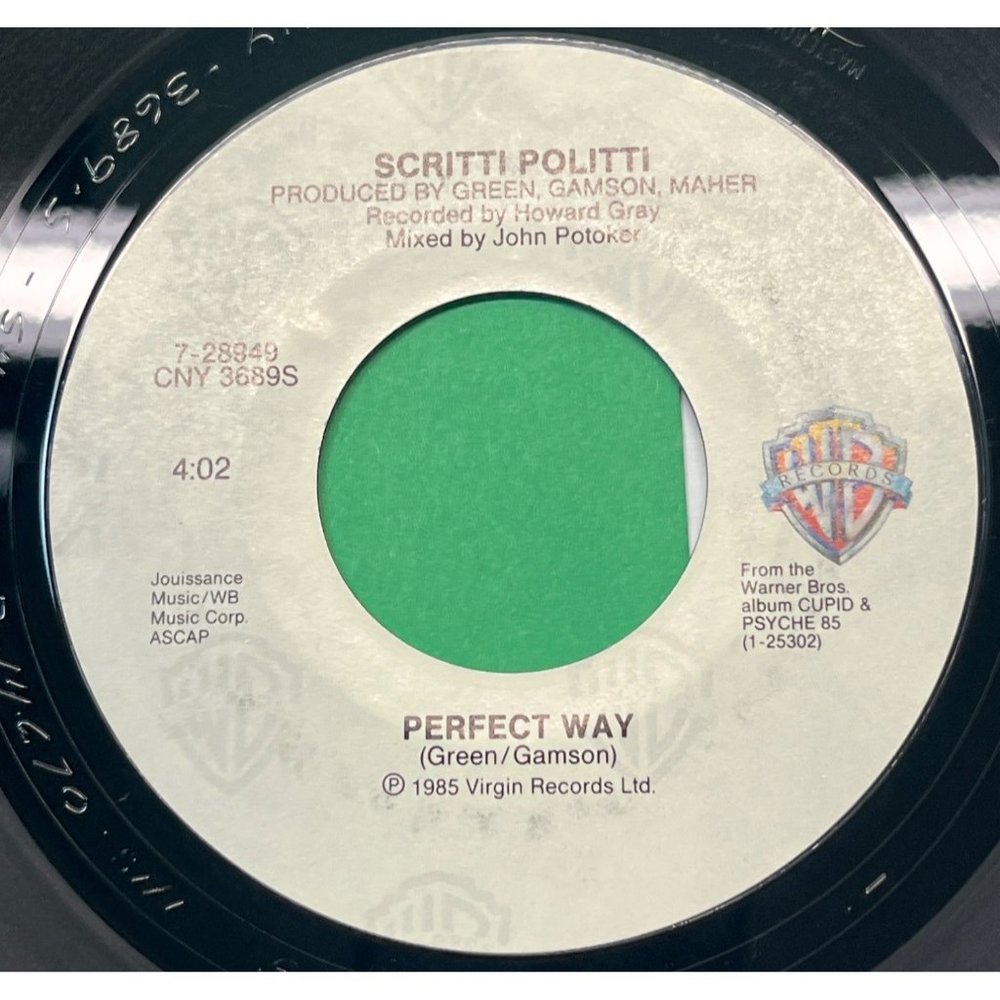 Scritti Politti Perfect Way (Way Perfect Version ) 45 Pop Warner Bros 28949